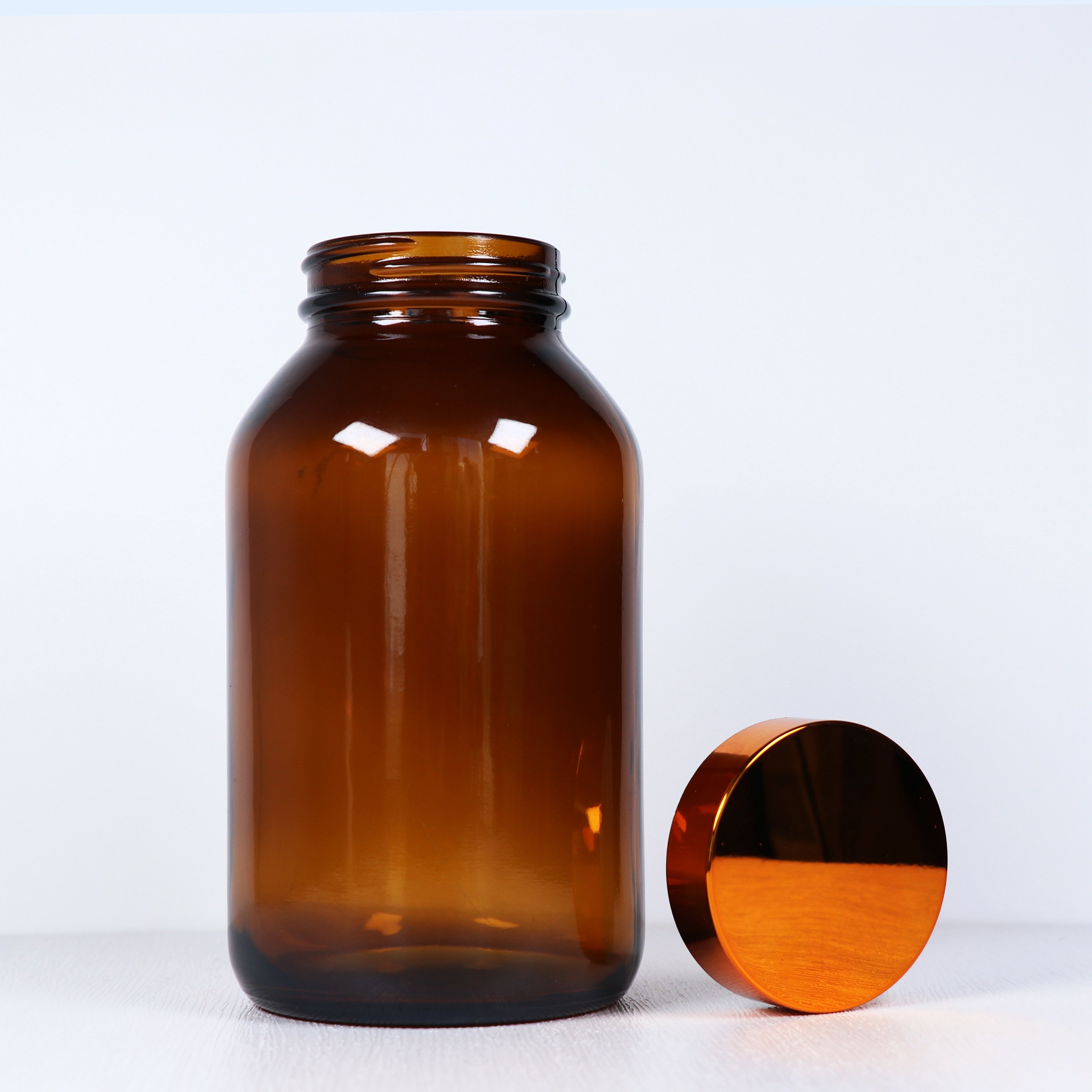 pharmacy capsule container amber glass bottle supplement 100ml health care glass pill bottle