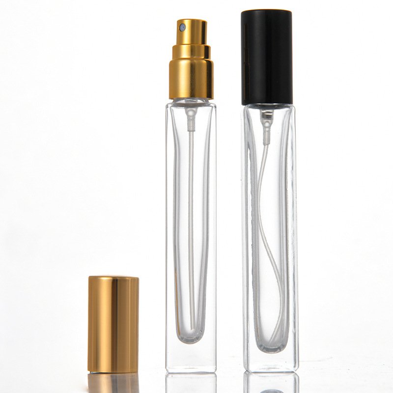 Luxury Thick Bottom 10ml Clear Round Square Refillable Travel Glass Perfume Spray Bottle