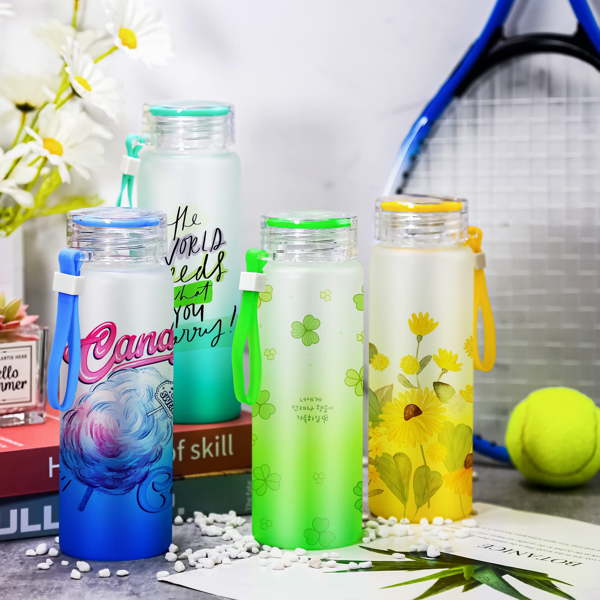 Hot sell factory price 500ml 17oz blanks sublimation glass bottles for hot printing 2024