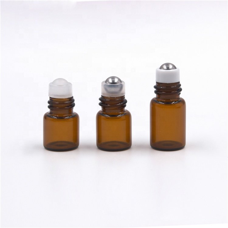 Wholesale mini 1ml 2ml 3ml 5ml glass roll on rollon bottle with metal roller