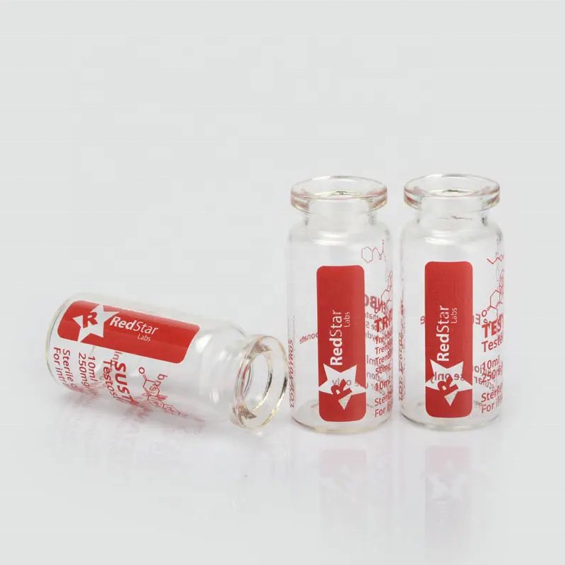 Screen printing low borosilicate glass 10ml vial glass bottles tubular vial