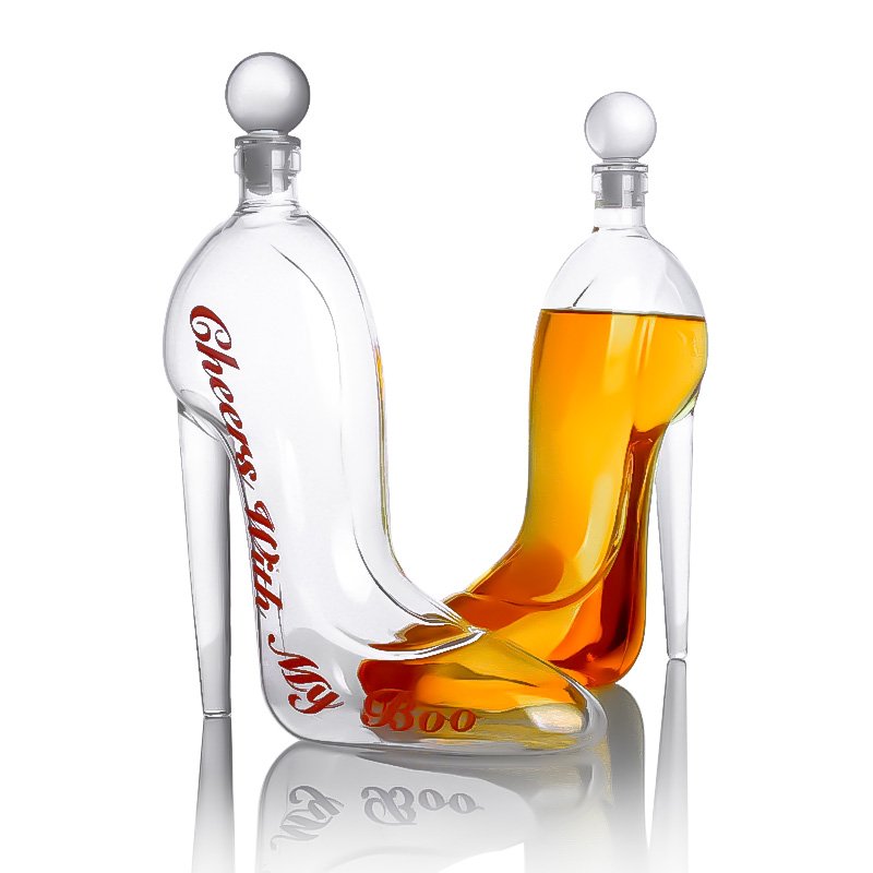 luxury crystal woman shape square new empty guitar shaped 700ml 750ml glass bottle vodka 500ml whisky
