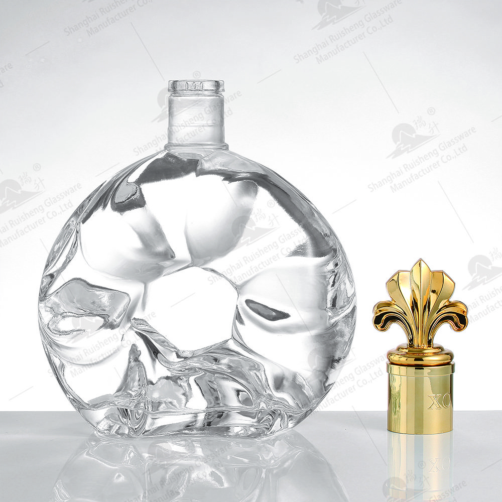 Customized Professional 700ml Premium Fancy Spirits XO Brandy Cognac Tequila Vodka Whisky Alcohol Liquor Glass Bottle
