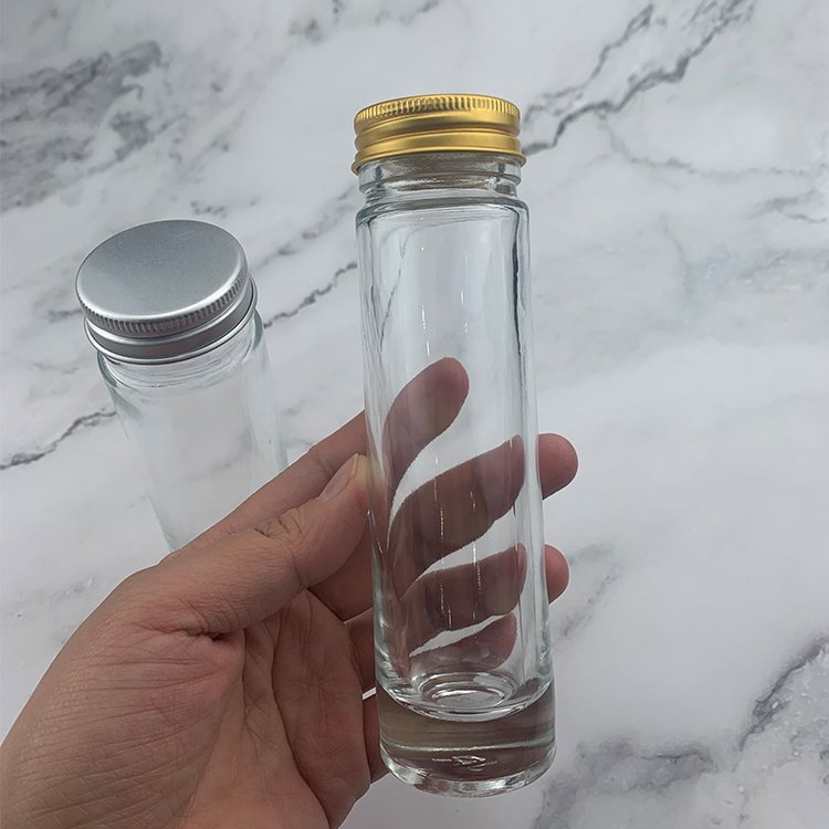 Airtight 100ml glass bottle with screw lid unique honey jars