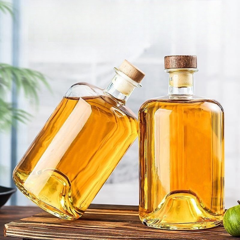 750ml Spirits Vodka Gin Rum Liquor Whisky Alcoholic Beverage Glass Bottle wholesale glass juice bottles