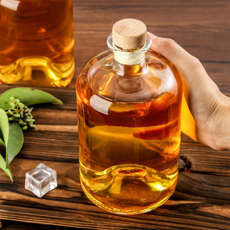 750ml Spirits Vodka Gin Rum Liquor Whisky Alcoholic Beverage Glass Bottle wholesale glass juice bottles