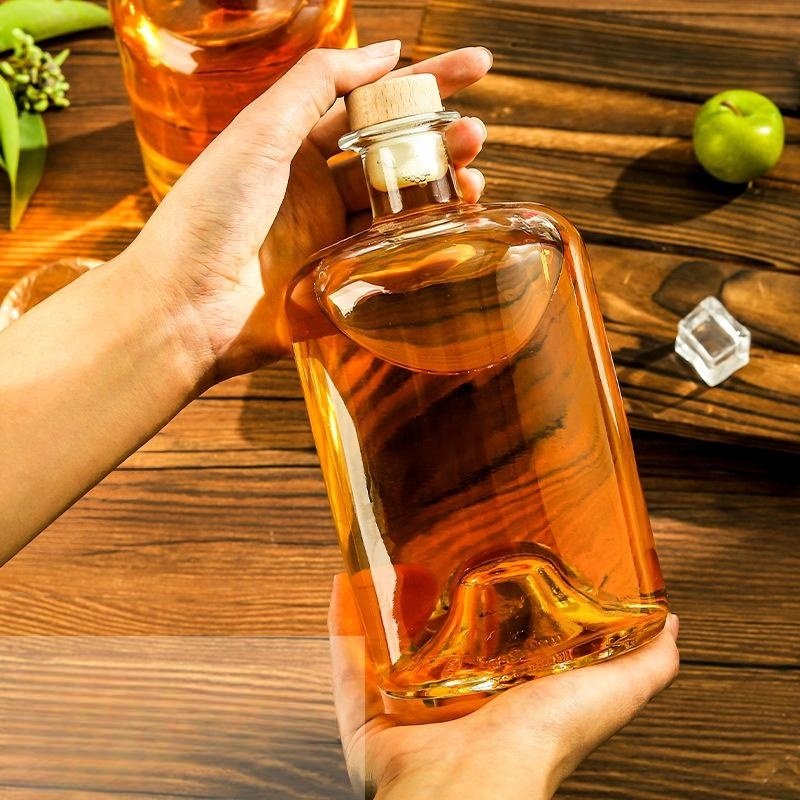 750ml Spirits Vodka Gin Rum Liquor Whisky Alcoholic Beverage Glass Bottle wholesale glass juice bottles