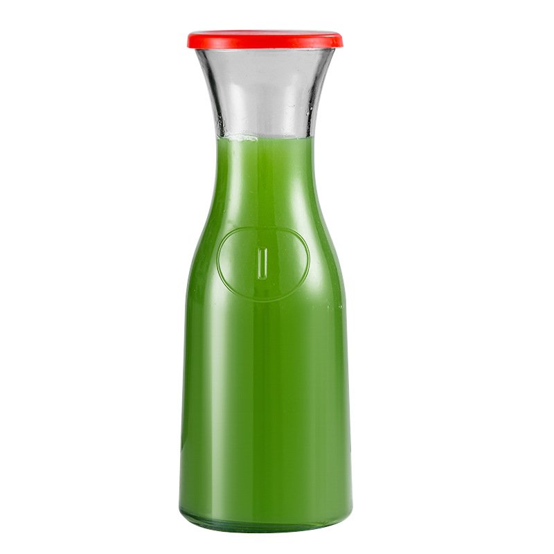 Hot Selling 500ML 1000ML Narrow Neck Transparent Glass Cold Wine Vodka Drinking Bottle With Plastic Lids