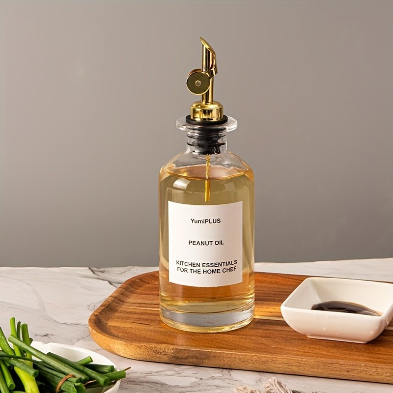 Wholesale custom 350ml 500ml Olive Oil and Vinegar Dispenser Coffee Syrup Dispenser Glass Bottle with Weighted Pour Spout