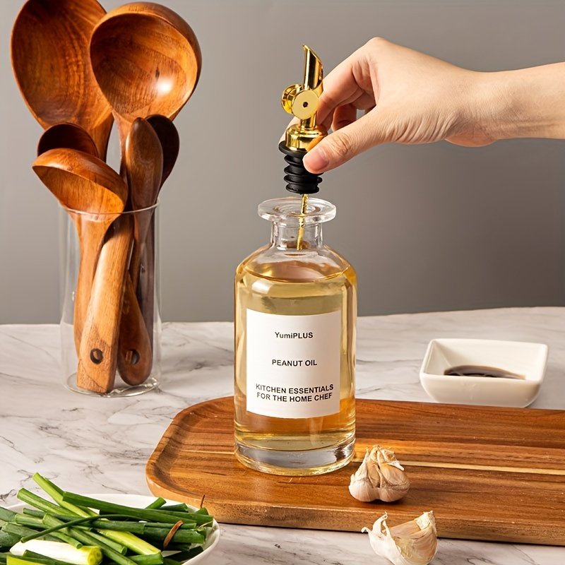Wholesale custom 350ml 500ml Olive Oil and Vinegar Dispenser Coffee Syrup Dispenser Glass Bottle with Weighted Pour Spout