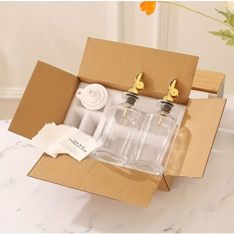 Wholesale custom 350ml 500ml Olive Oil and Vinegar Dispenser Coffee Syrup Dispenser Glass Bottle with Weighted Pour Spout