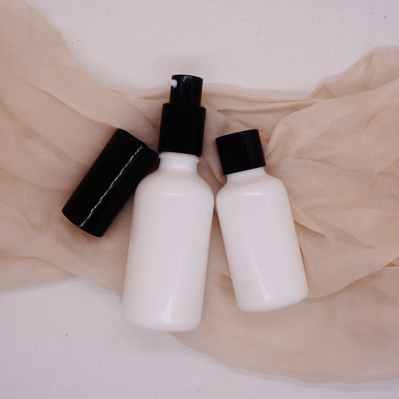 5ml 10ml 20m 30ml white glass dropper bottle with white dropper
