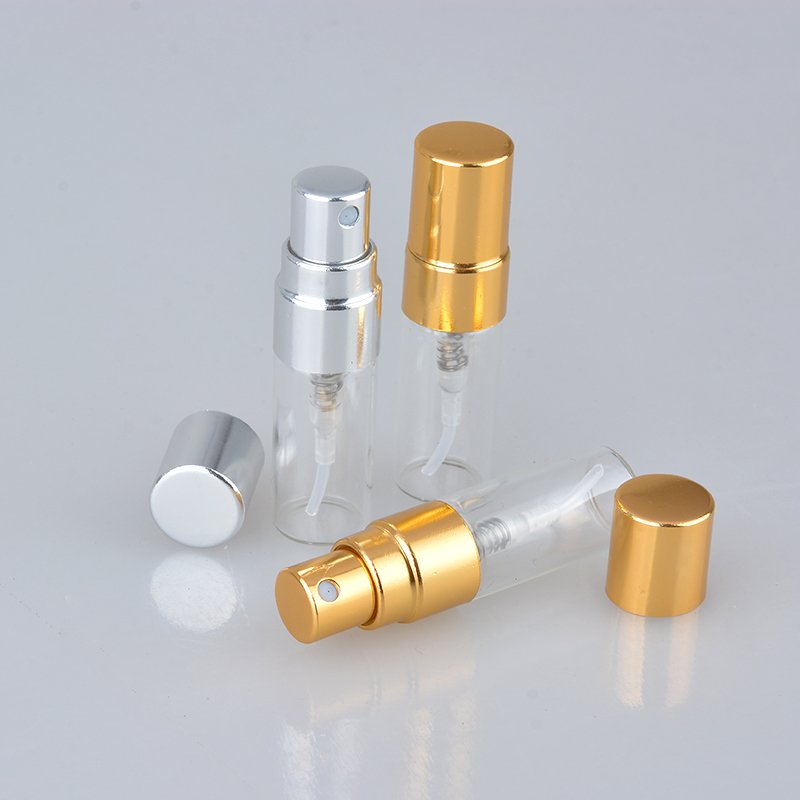 Mini Perfume Atomizer Glass Spray Vials Empty Refillable Glass Tubular Spray Perfume Bottles 2ML