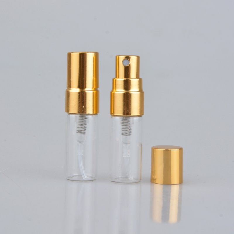 Mini Perfume Atomizer Glass Spray Vials Empty Refillable Glass Tubular Spray Perfume Bottles 2ML