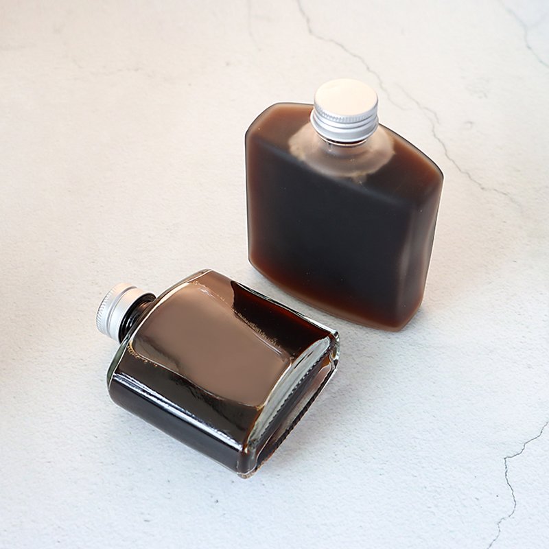 Glass Beverage Bottles 50ml 100ml 200ml 250ml 500ml Flat Square Cold Brew Coffee Bottle Juice Drink Glass Honey Soda Bottle