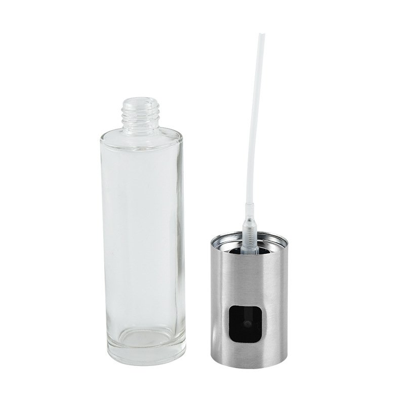 Kitchen Stainless Steel 100ml Olive Oil Spray Glass Bottle for BBQ Cooking