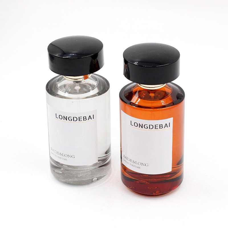 Luxury Cylinder Perfume Glass Bottle Clear Pump Spray 30ml 50ml Black Matte Empty Round 30ml 50ml Perfume Bottle 100ml 250ml