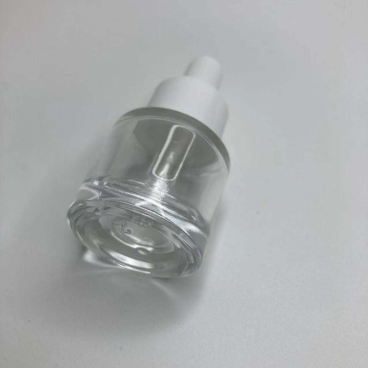 5ml essential oil serum flat shoulder frosted clear glass dropper bottle with pipette
