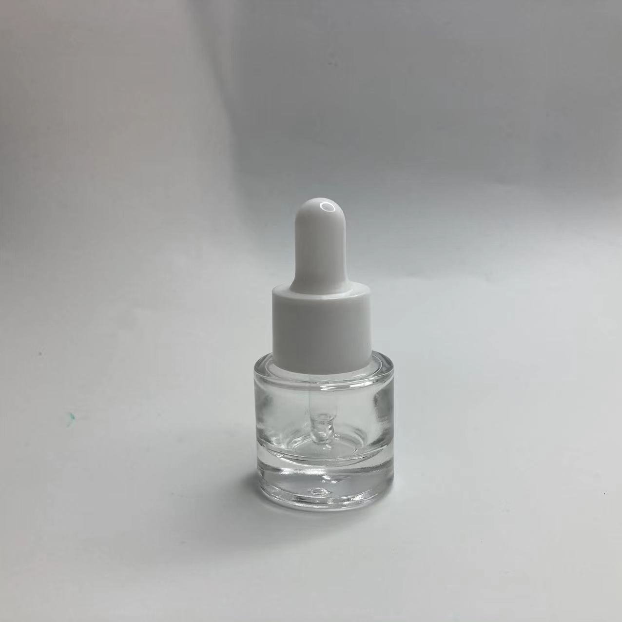 5ml essential oil serum flat shoulder frosted clear glass dropper bottle with pipette
