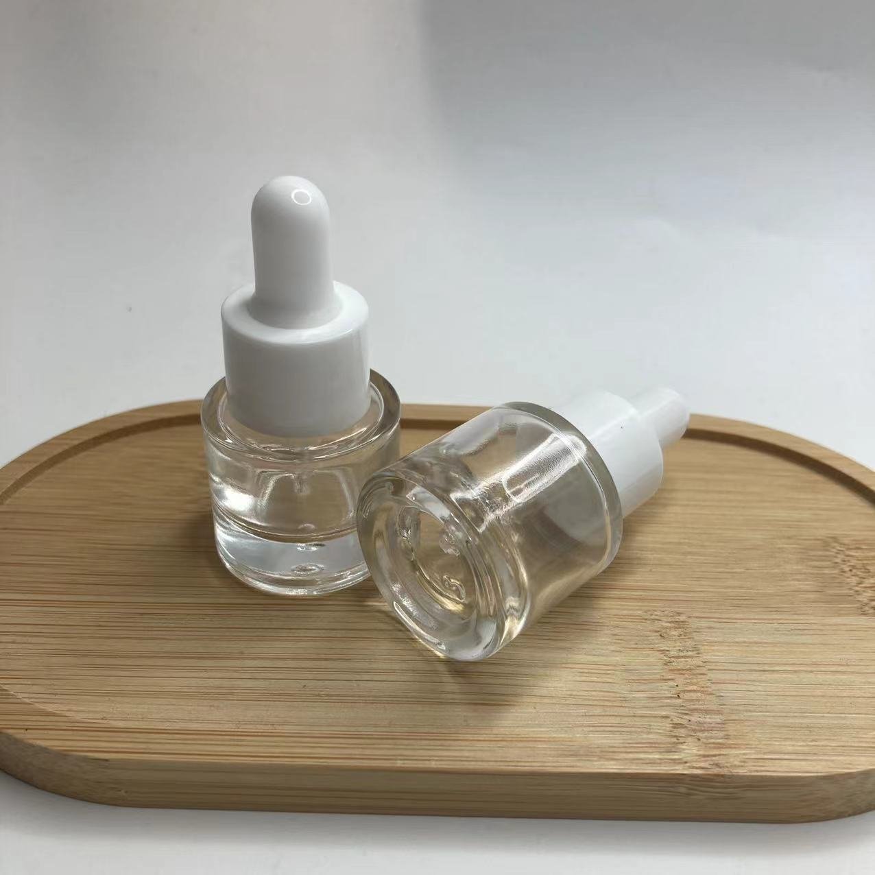 5ml essential oil serum flat shoulder frosted clear glass dropper bottle with pipette