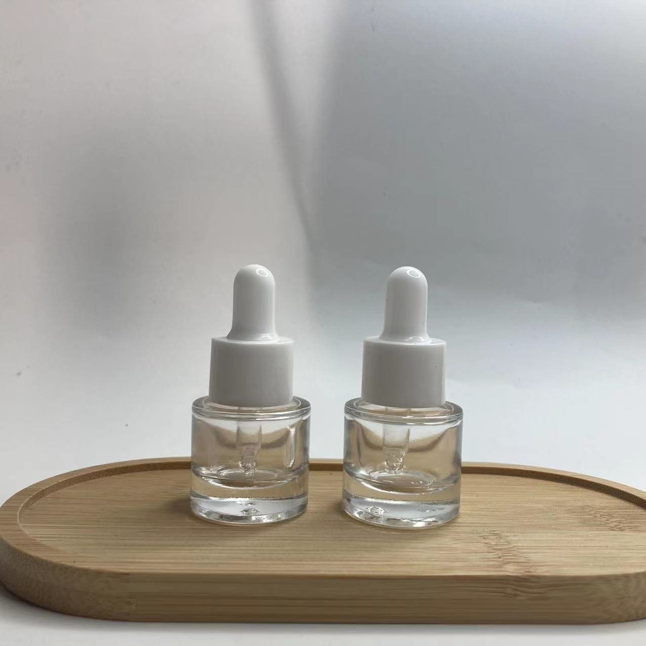 5ml essential oil serum flat shoulder frosted clear glass dropper bottle with pipette