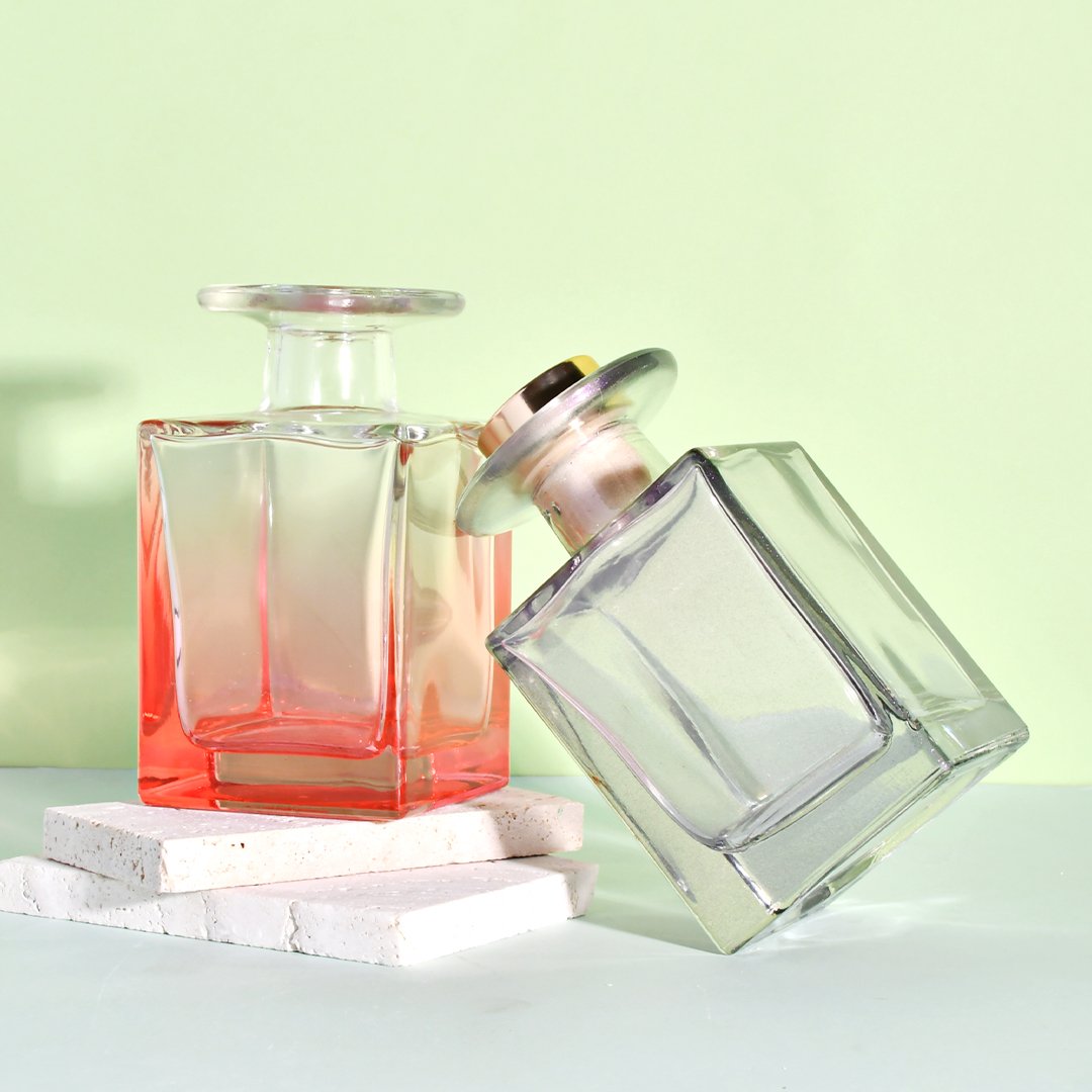 Custom Square Packing Glass Bottle Perfume Essential Oil Reed Aroma Reed Diffuser Sets Fragrance Scented Diffuser For Home
