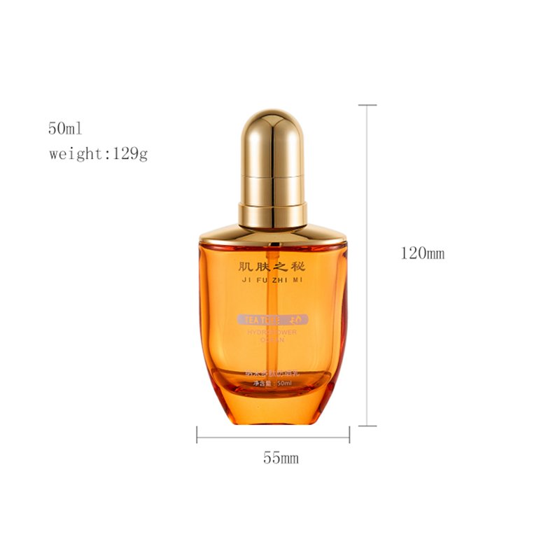 skin care emulsion bottle 30g 50g 30ml 50ml 100ml 120ml source factory yellow glass products high grade cosmetic glass bottle