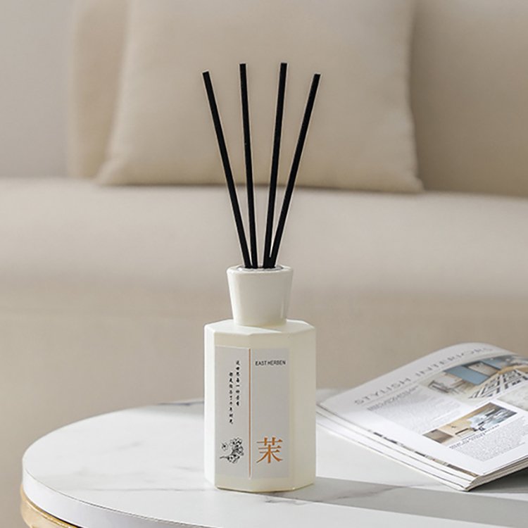 200ml Private Label Liquid Aroma Fragrance Hexagonal Glass Bottle Sticks Luxury Home Air Freshener White Reed Diffuser Sets