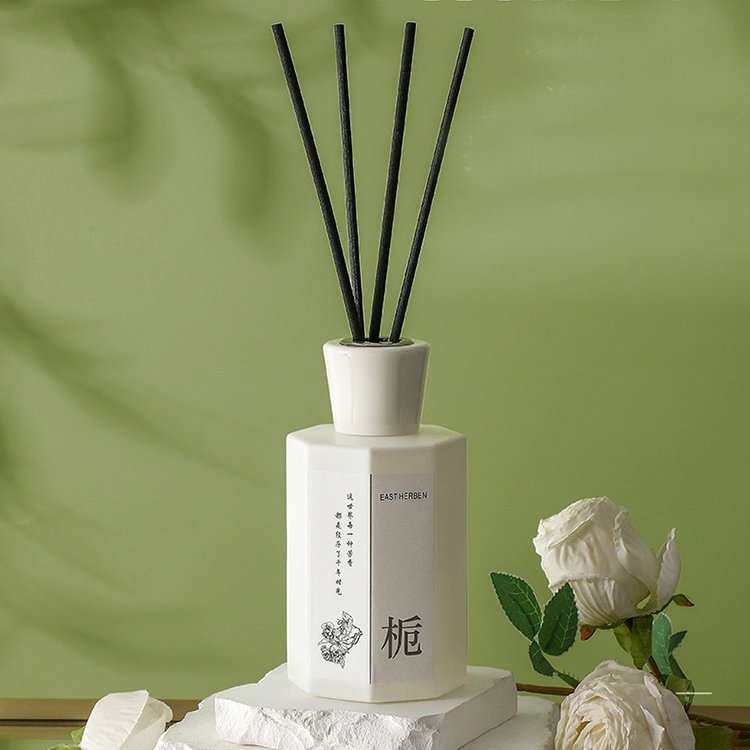 200ml Private Label Liquid Aroma Fragrance Hexagonal Glass Bottle Sticks Luxury Home Air Freshener White Reed Diffuser Sets
