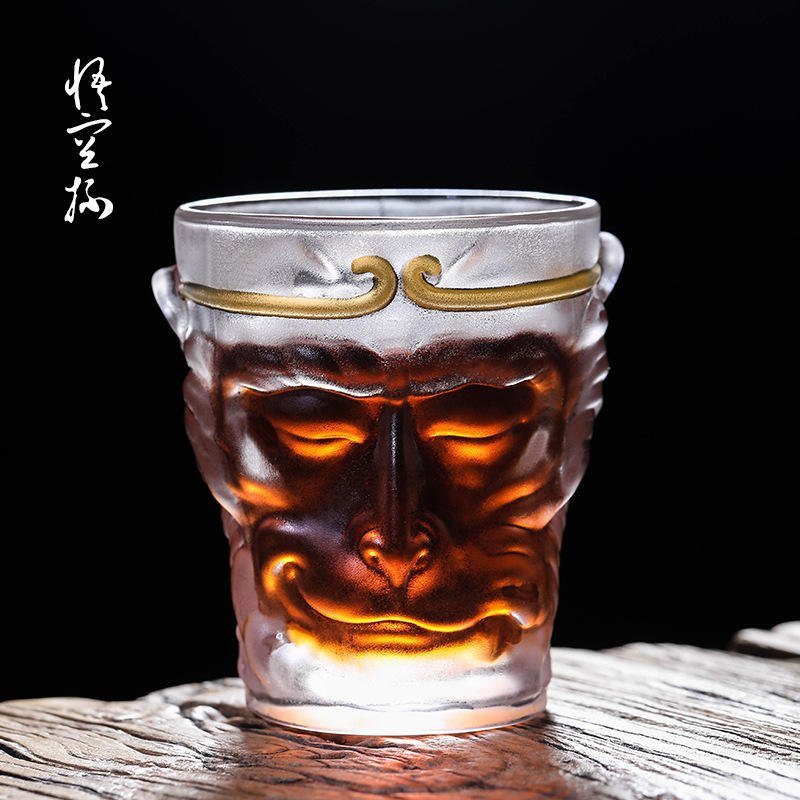 China Monkey King Sun Wukong Glass Cup Sun Wukong Glass Bottle Black Myth Wukong Glass Mug