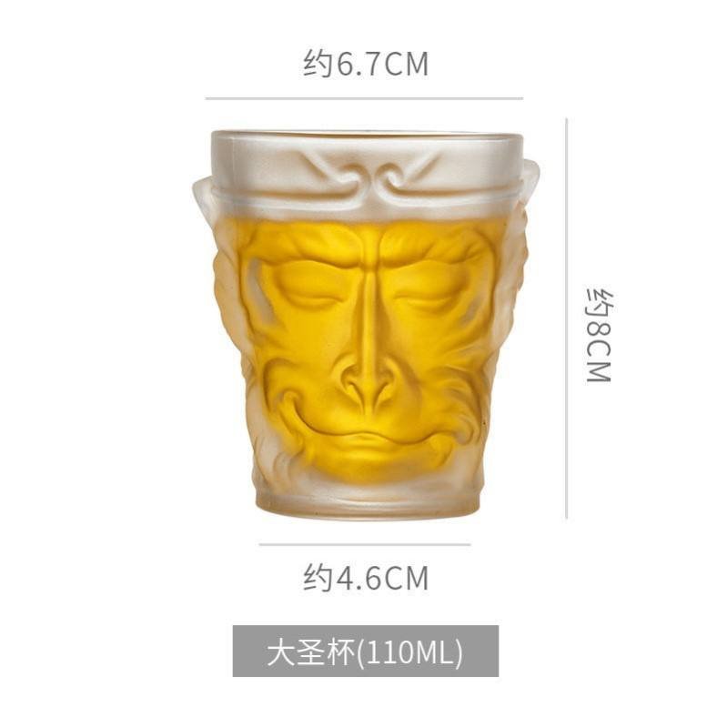 China Monkey King Sun Wukong Glass Cup Sun Wukong Glass Bottle Black Myth Wukong Glass Mug