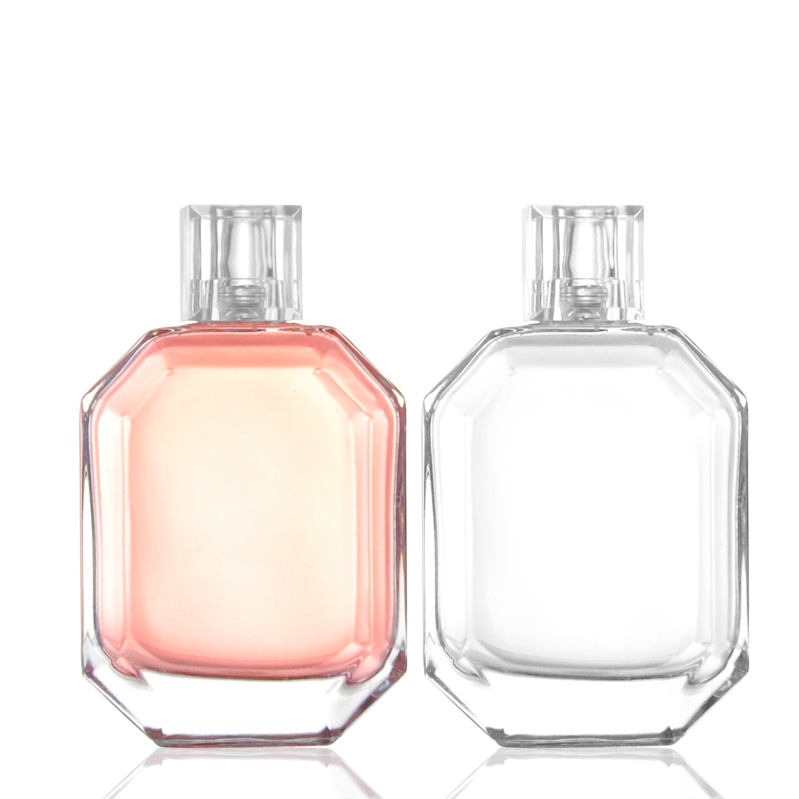 Wholesale Empty 30ml 50ml 100ml Cosmetic Luxurious Gift Women Men Clear Gorgeous Crimp Neck Glass Perfume Bottle