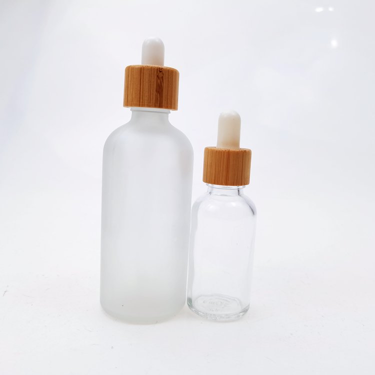 High quality essential oil container packaging 10ml 20ml 30ml small frosted matte green oil bottle dropper glass bottle