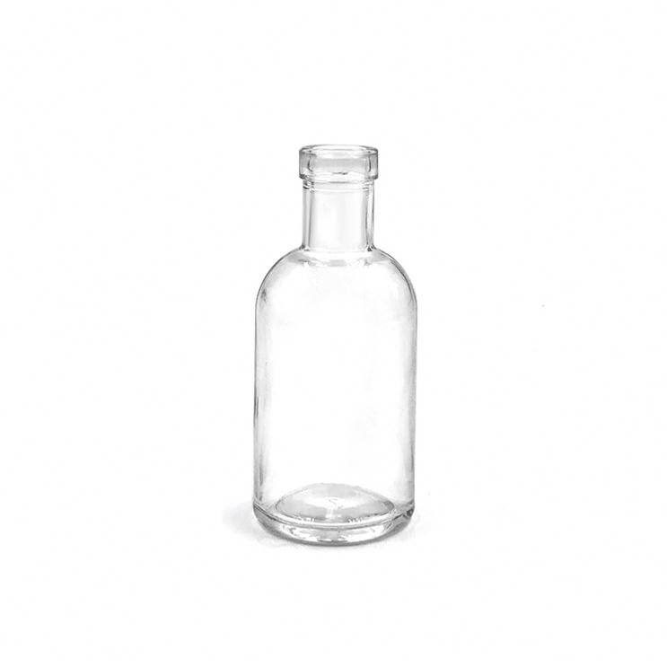 Custom 50ml Miniature Mini Small Empty Clear Gin Rum Vodka Whisky Glass Liquor Bottle with Cork
