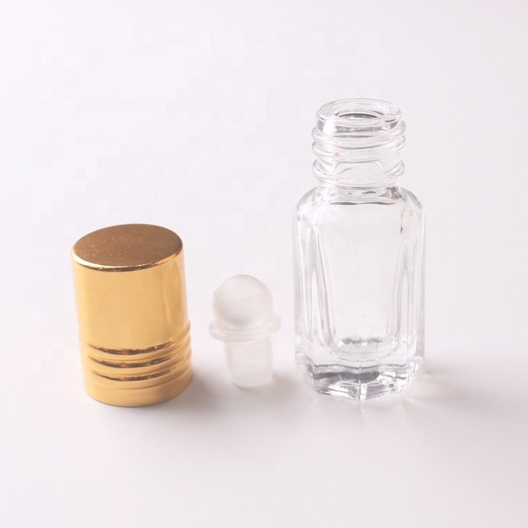 3ml Glass Roll On Bottle Empty Vials With Clear Plastic Roller Ball For Essential Oils Perfume Aromatherapy
