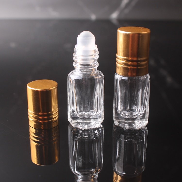 3ml Glass Roll On Bottle Empty Vials With Clear Plastic Roller Ball For Essential Oils Perfume Aromatherapy