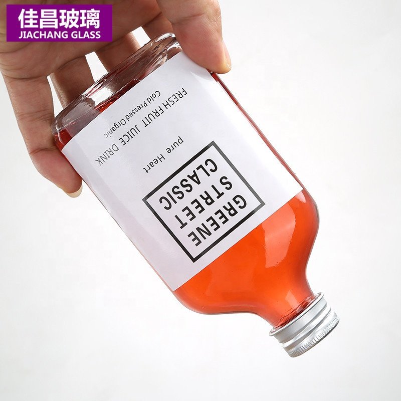 Wholesale Flat Beverage Glass Bottle Small Bottle Empty Wine Bottle