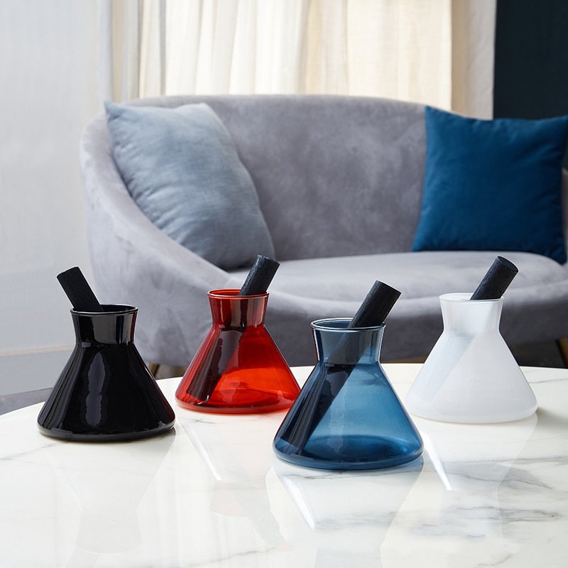 Luxury Conical Aromatherapy Glass Bottle 250ml Trumpet mouth Reed Diffuser Bottle