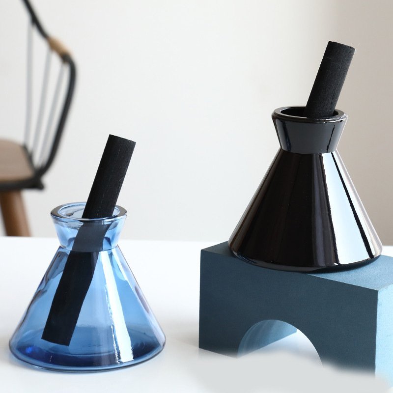 Luxury Conical Aromatherapy Glass Bottle 250ml Trumpet mouth Reed Diffuser Bottle