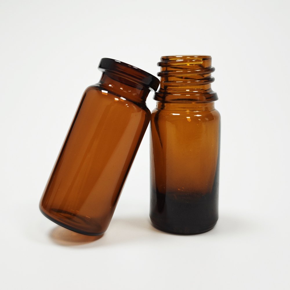 2ml-30ml Sealed Sample Vials Transparent Amber Penicillin Glass Bottle with Rubber Stoppers