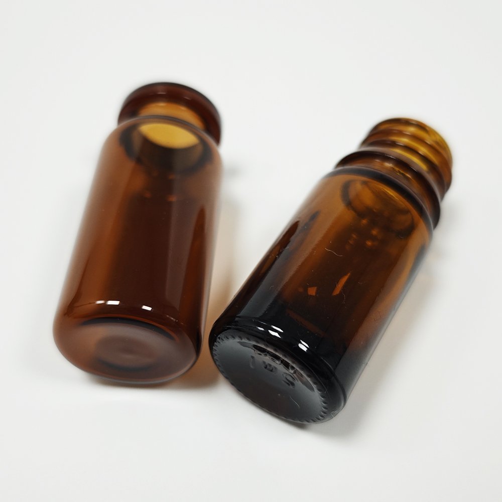 2ml-30ml Sealed Sample Vials Transparent Amber Penicillin Glass Bottle with Rubber Stoppers