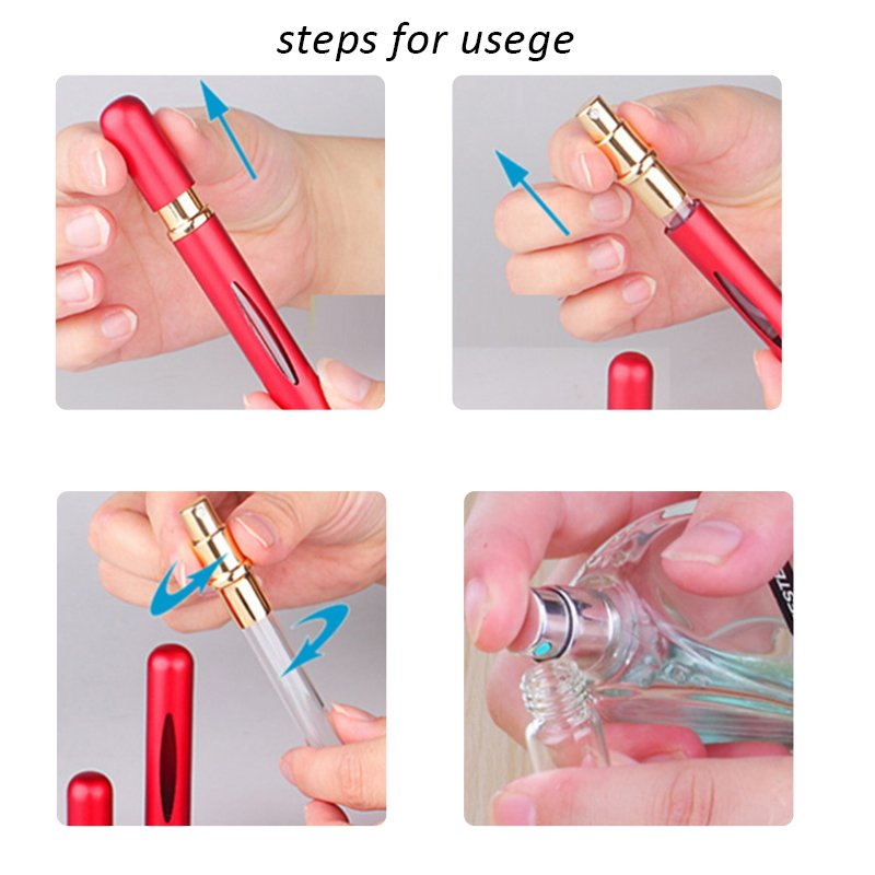 3ml 5ml 10ml Refillable Perfume Atomizer Pump Spray bottle Mini Refillable Travel Portable Perfume Atomizer Bottle With Window