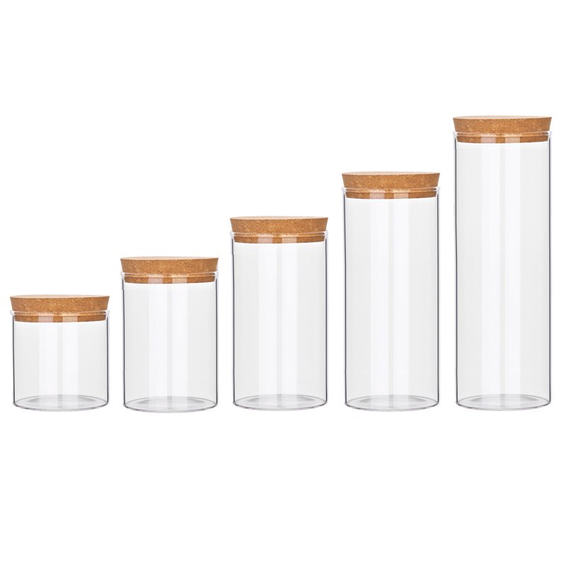 Empty Natural Candle Bottle Glass Candle Jars High Borosilicat Glass Bottle With Cork