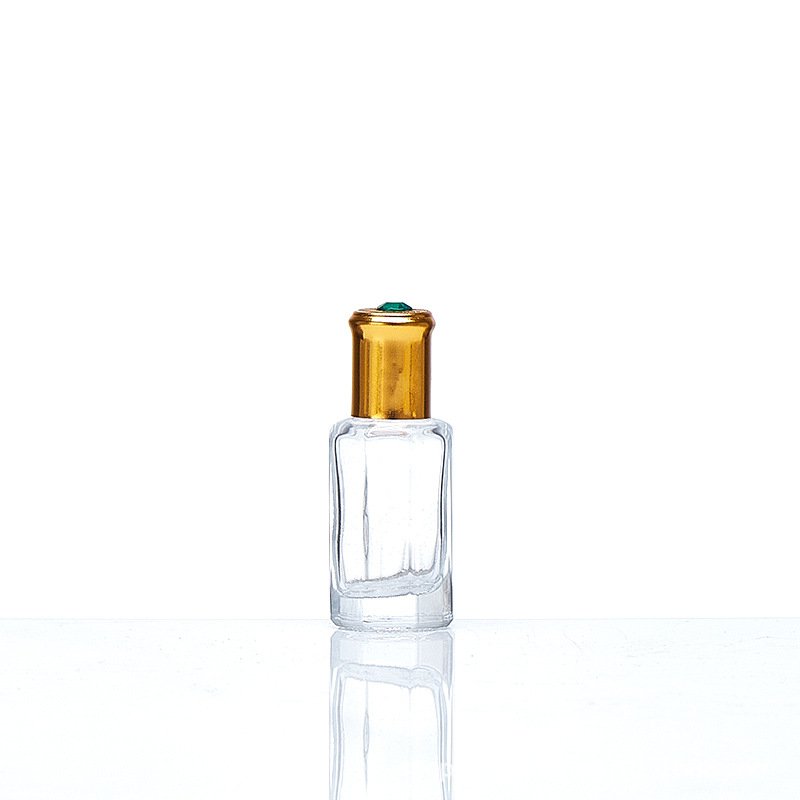 3ml 6ml 9ml 12ml roll on Octagonal pocket glass bottle Essential oil octagonal roll on Glass bottle
