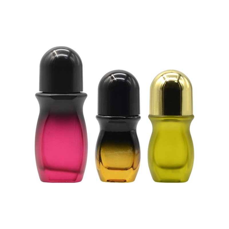 Hot sale new design 30ml 50ml attar glass bottle perfume empty roll-on glass bottles