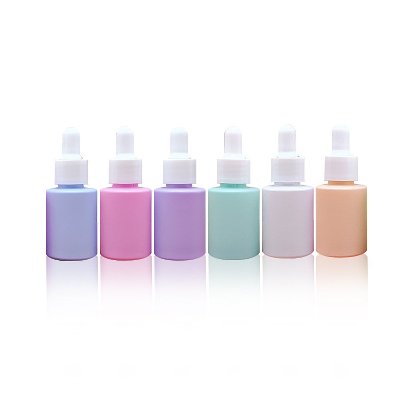Wholesale Slant Shoulder Cylinder Glass Bottle 15ml Dropper Bottle Essence Essential Oil Bottle Skin Care Packaging