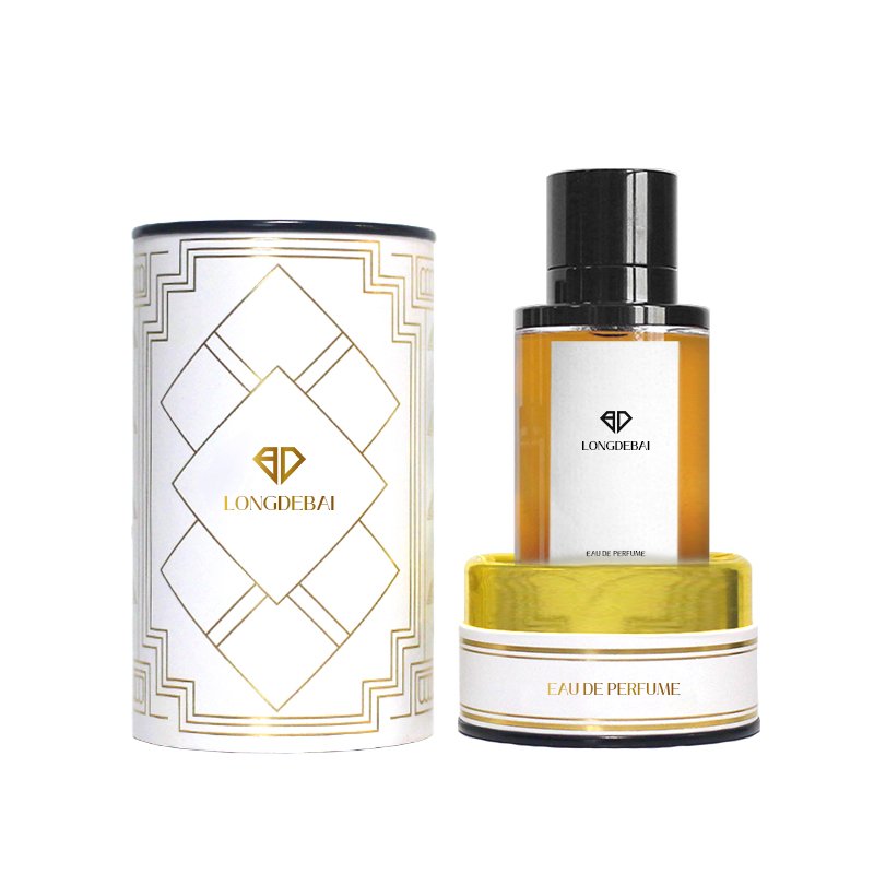 Wholesale round clear perfume glass bottle 50ml 100ml luxury perfume bottle with magnetic cap