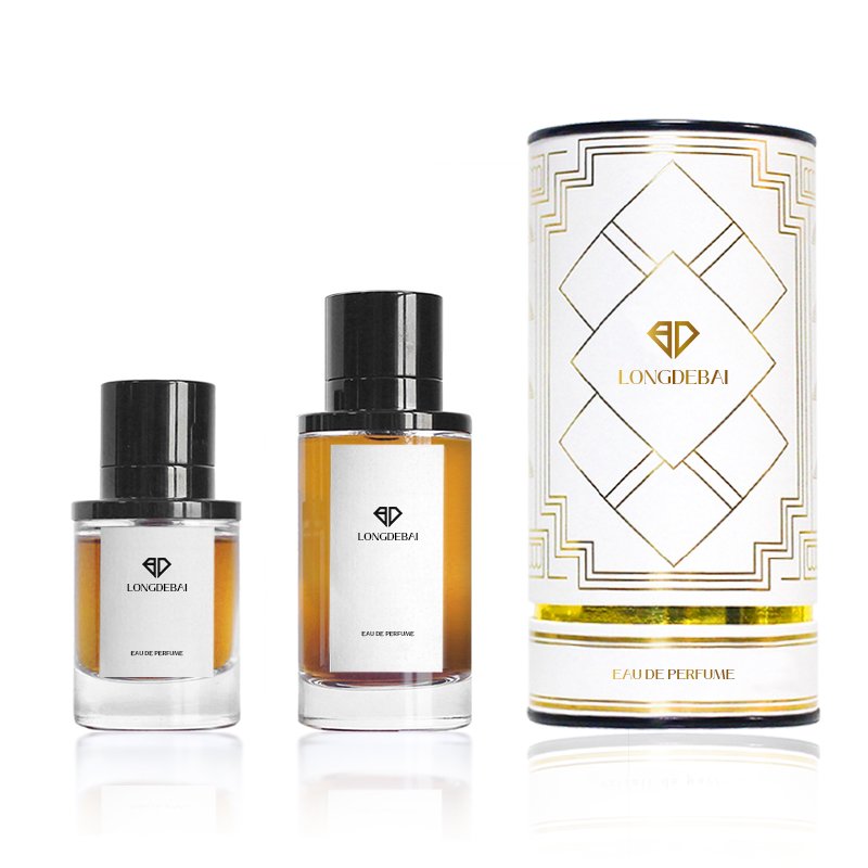 Wholesale round clear perfume glass bottle 50ml 100ml luxury perfume bottle with magnetic cap