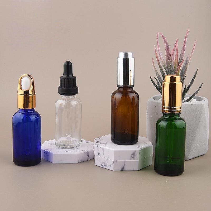 Cosmetic Multi-color bottle Travel portable dispenser packaging sample 15ml essential oil glass dropper bottle