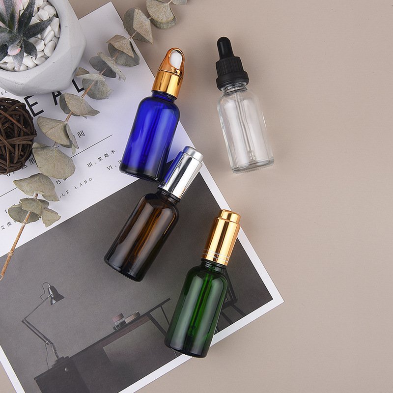 Cosmetic Multi-color bottle Travel portable dispenser packaging sample 15ml essential oil glass dropper bottle